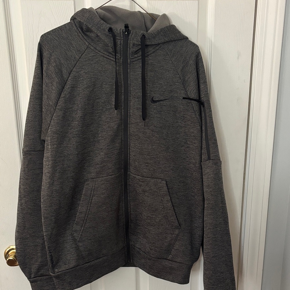 Nike Men's Charcoal Zip-Up Sweater
